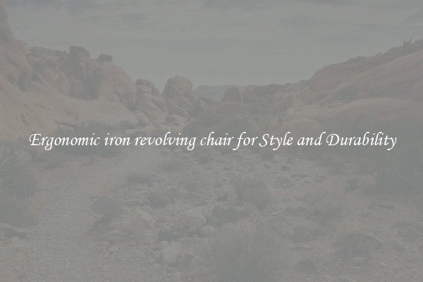 Ergonomic iron revolving chair for Style and Durability