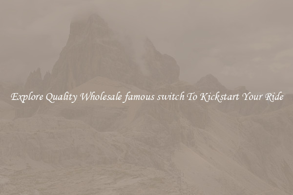 Explore Quality Wholesale famous switch To Kickstart Your Ride