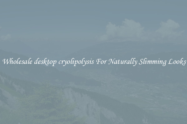 Wholesale desktop cryolipolysis For Naturally Slimming Looks