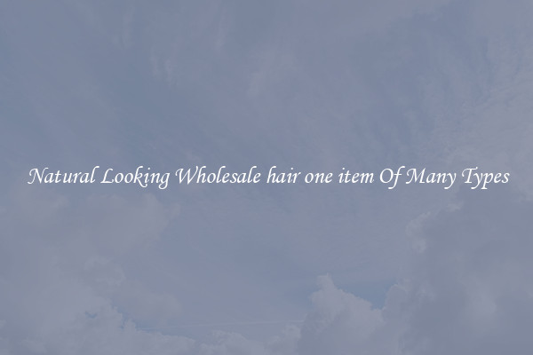 Natural Looking Wholesale hair one item Of Many Types