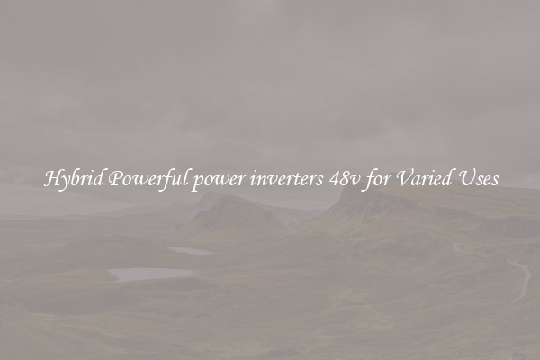 Hybrid Powerful power inverters 48v for Varied Uses