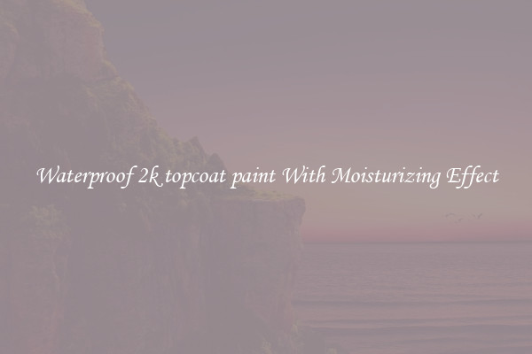Waterproof 2k topcoat paint With Moisturizing Effect