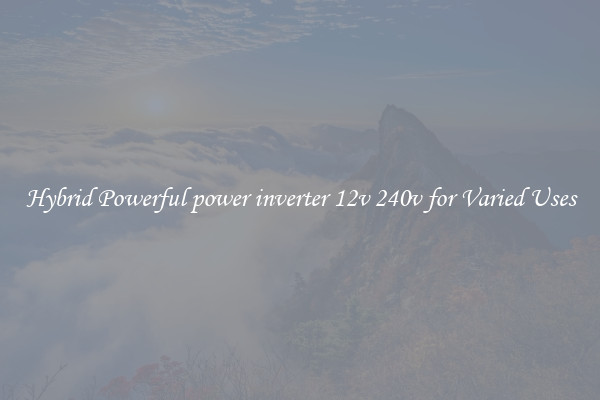 Hybrid Powerful power inverter 12v 240v for Varied Uses