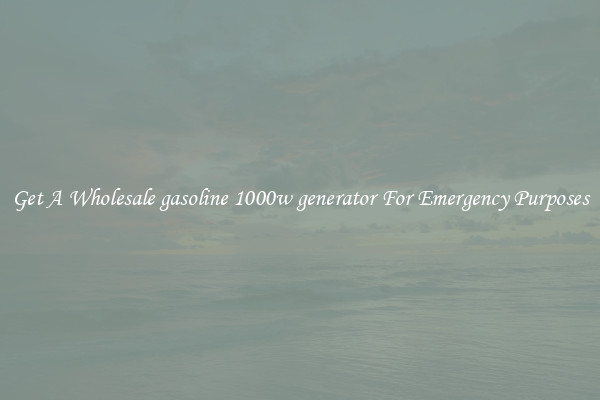Get A Wholesale gasoline 1000w generator For Emergency Purposes