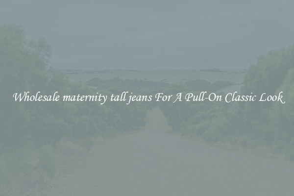 Wholesale maternity tall jeans For A Pull-On Classic Look