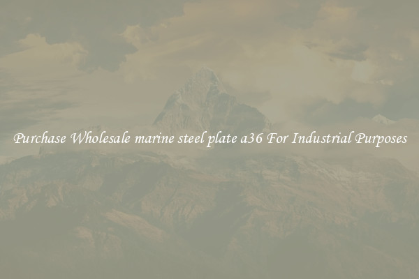 Purchase Wholesale marine steel plate a36 For Industrial Purposes