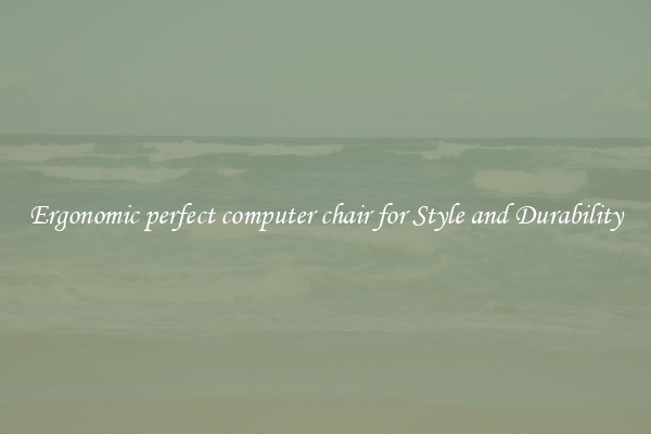 Ergonomic perfect computer chair for Style and Durability